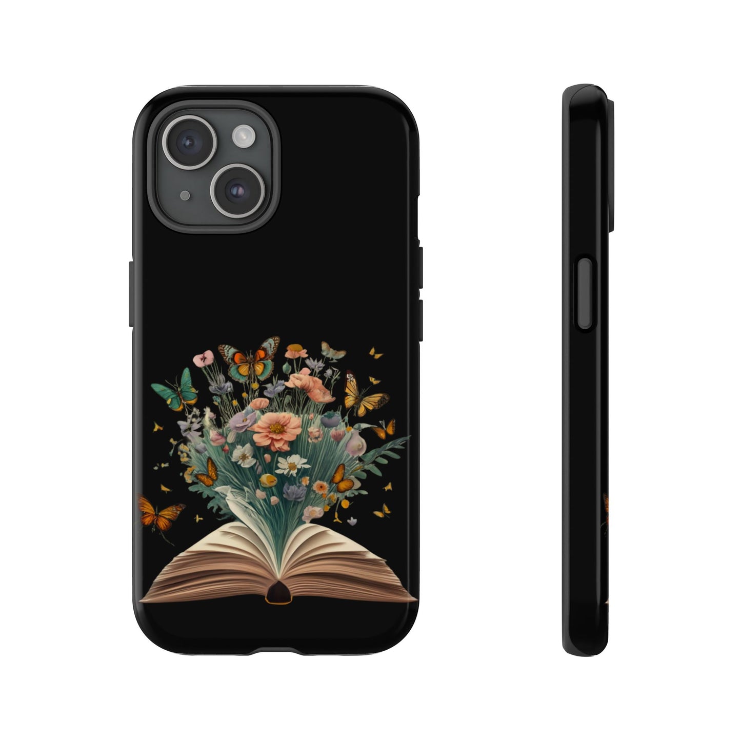 Book and wildflowers iPhone 15 | Floral iPhone 15 Case