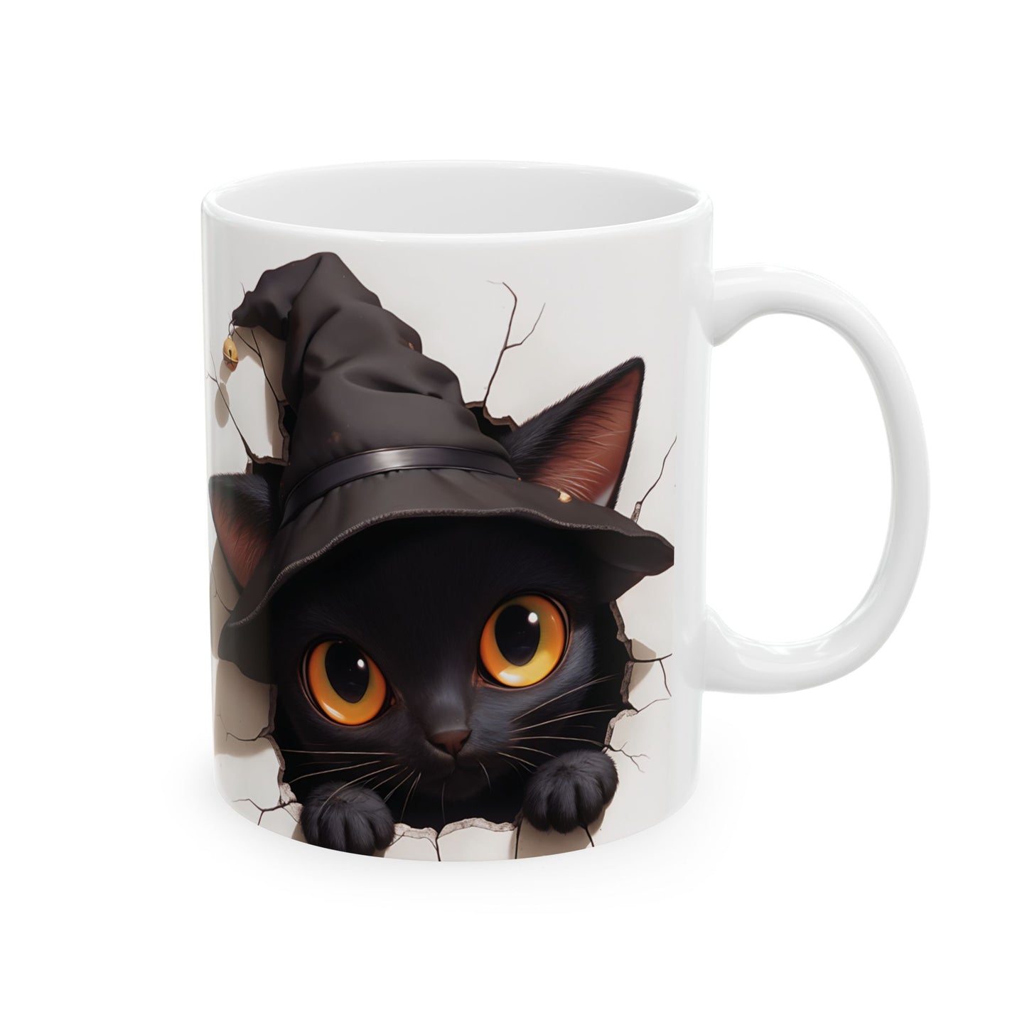 Cute Halloween Black Cat Mug | Mug Cat | Coffee Mug Cat Lover Gift | Halloween Gift