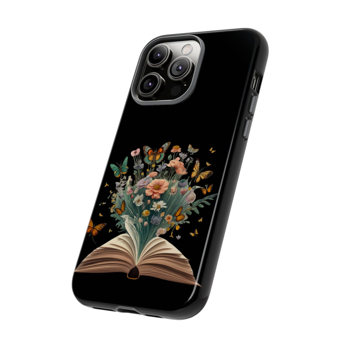 Book and wildflowers iPhone 15 | Floral iPhone 15 Case