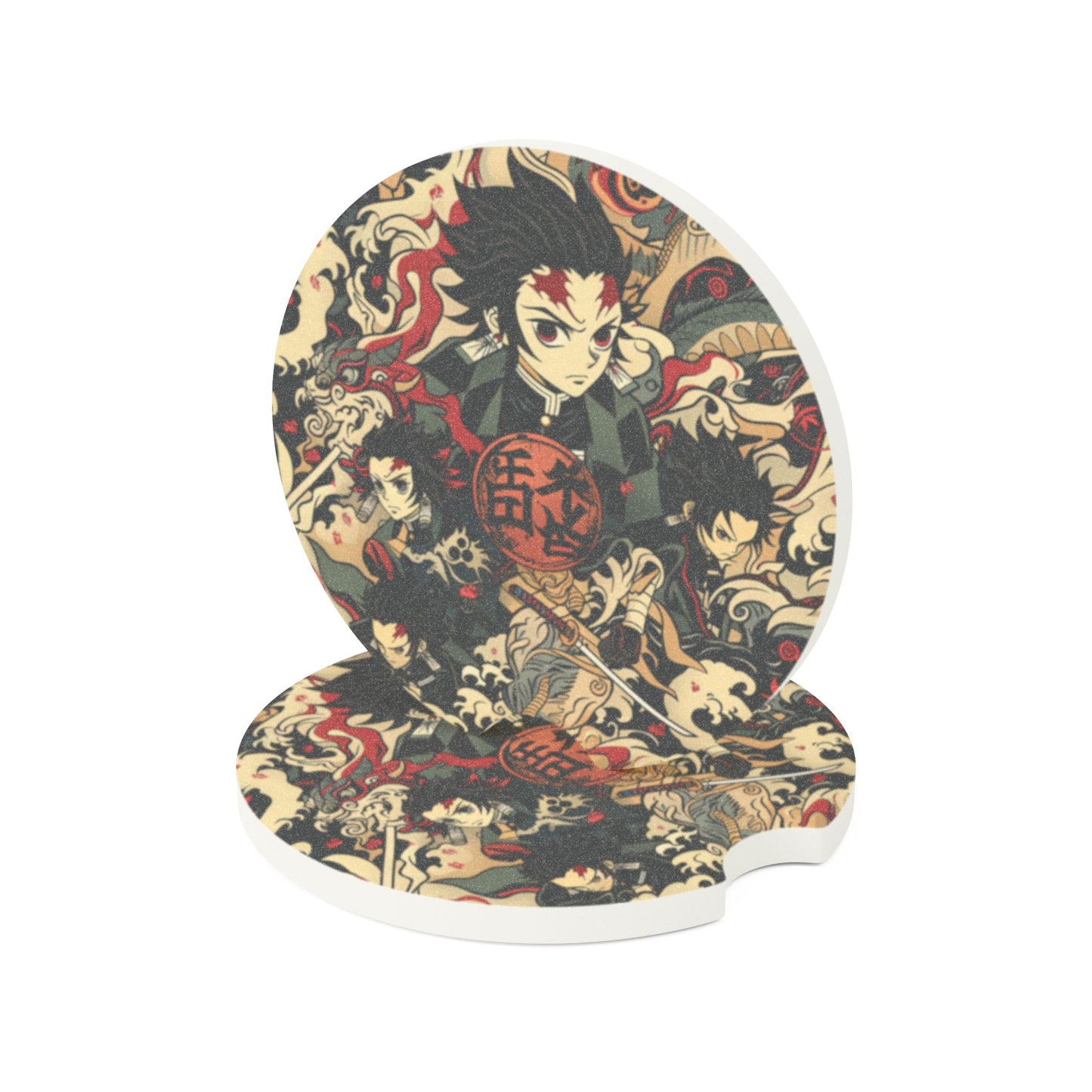 Demon Slayer Anime Car Coaster | Anime | Gift for him | Gift for anime lover| Car Accessories