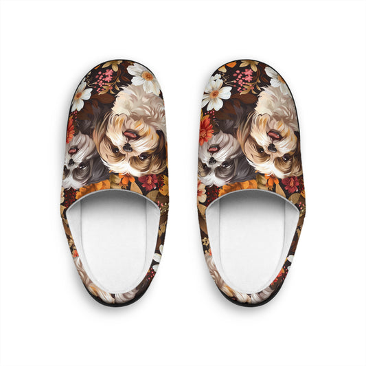 Shih Tzu Fall Indoor Slippers | Animal Lover Slippers | Pet Slippers | Gift Ideas