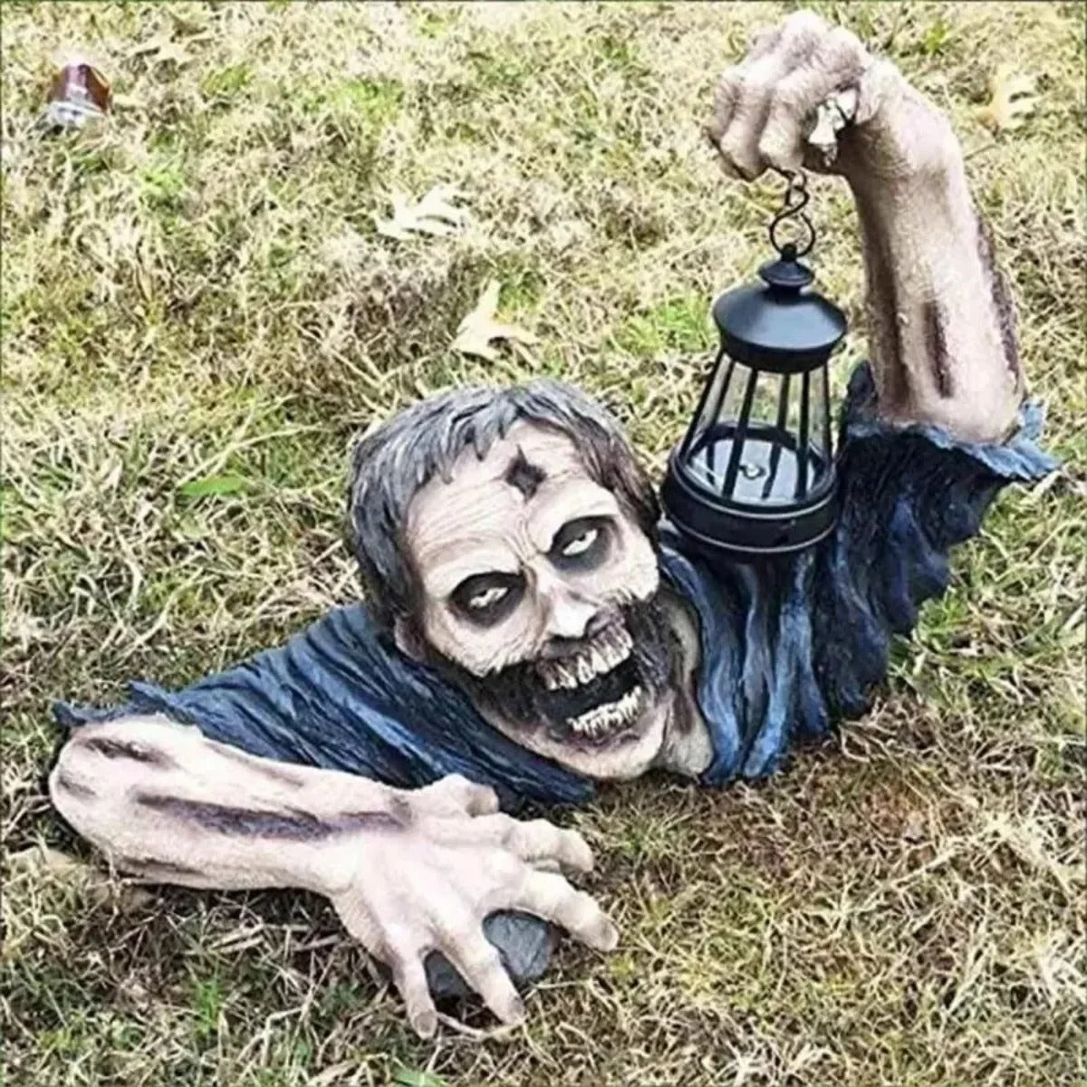 LED Zombie Lantern Halloween Crawling Horror Decor Scary Holding Lantern